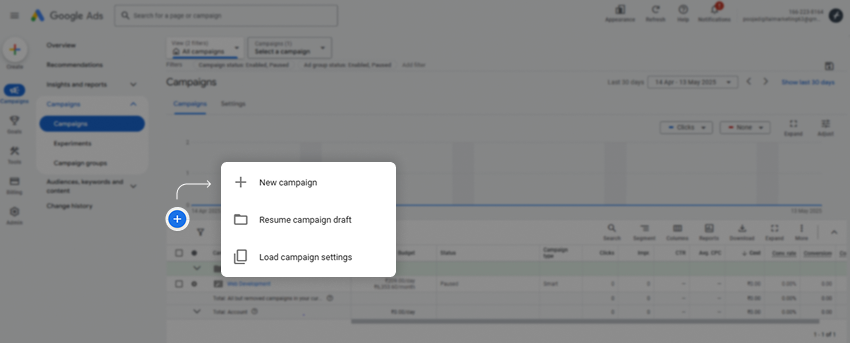 Create New Campaign