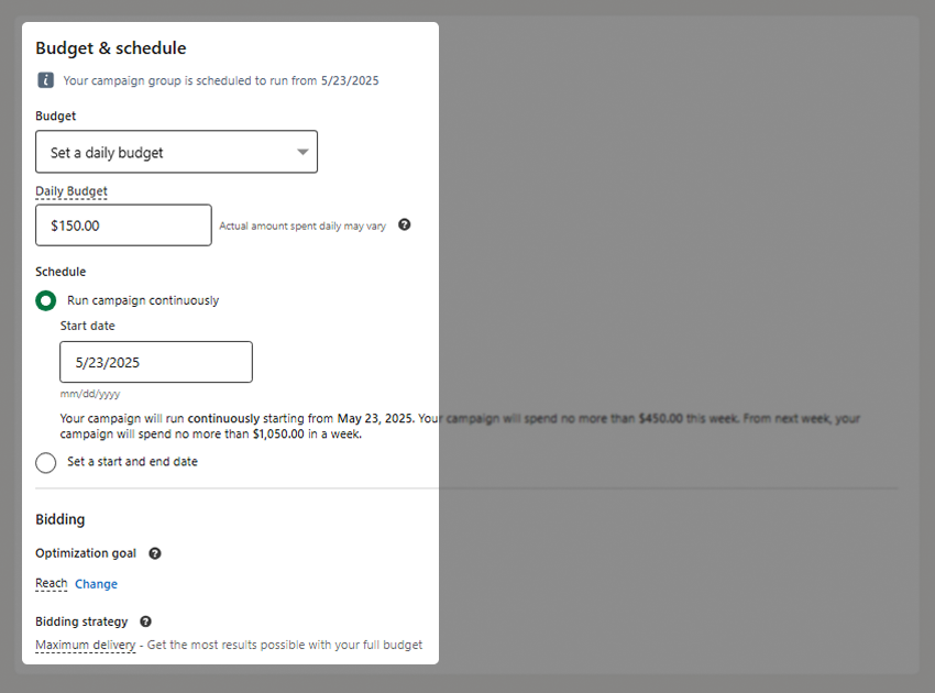 budget, schedule and bidding